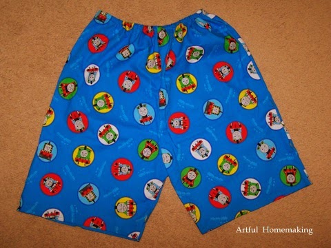 sewing pajama shorts for boys