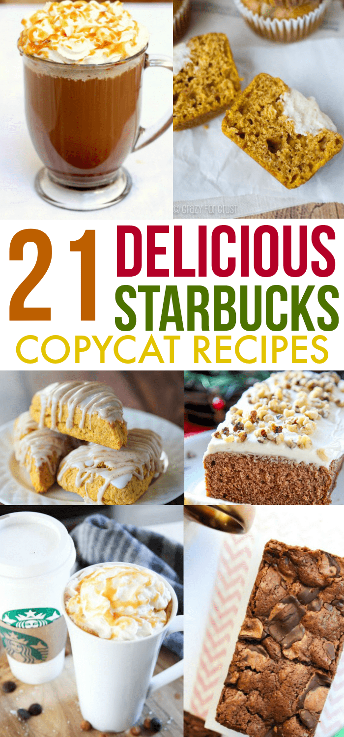 This post is filled with 21 delicious Starbucks copycat recipes you can make at home to save money!