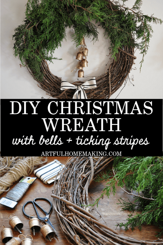 DIY Christmas Wreath with Bells