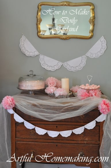 Paper Doily Garland {Tutorial}