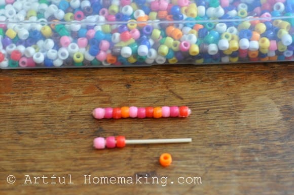 preschool pony bead activity