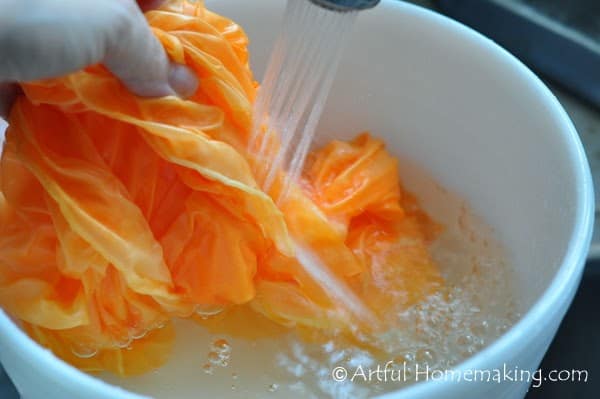 rinsing Kool-Aid dye from playsilks