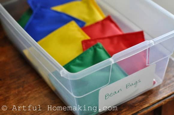 bean bags toddler activity