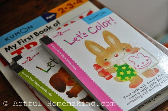 Kumon preschool workbooks