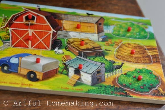 farm peg puzzle for kids