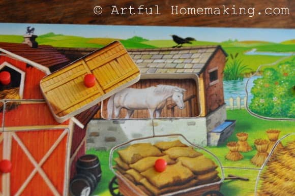 wooden farm preschool puzzle
