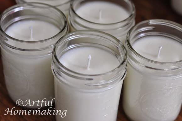 trimmed wicks on soy candles