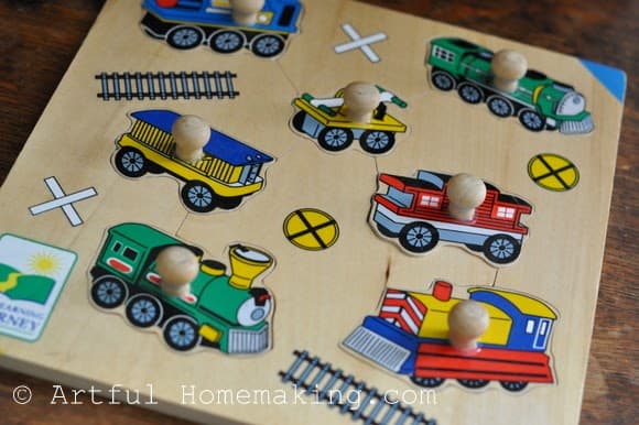 wooden train puzzle