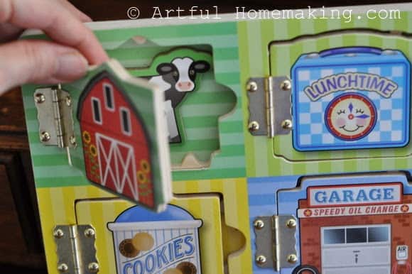 preschool hide and seek board