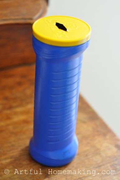 using a Pringles can for a preschool activity