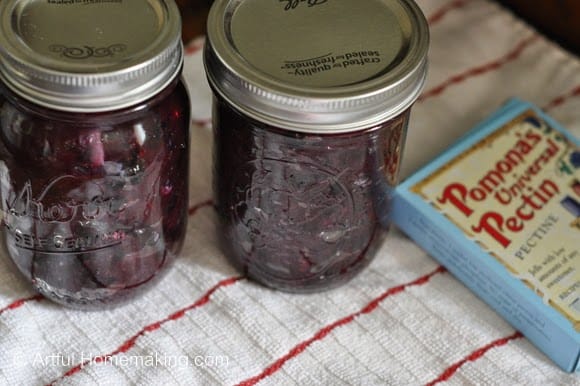 blueberry honey freezer jam