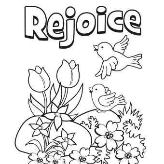 rejoice words with birds printable