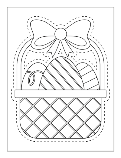 Easter basket coloring page