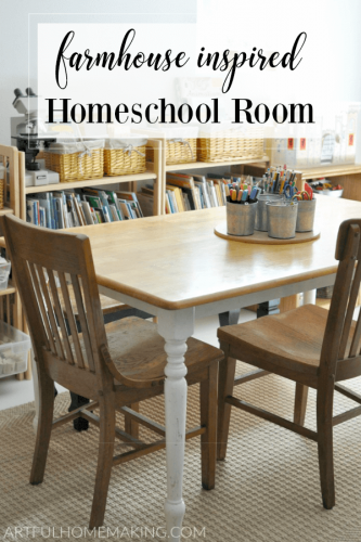 Homeschool Room Tour Farmhouse Inspired