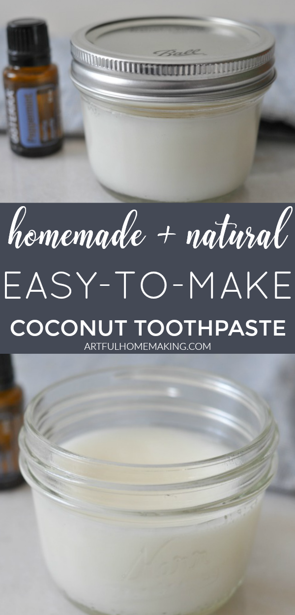 Homemade Coconut Mint Toothpaste