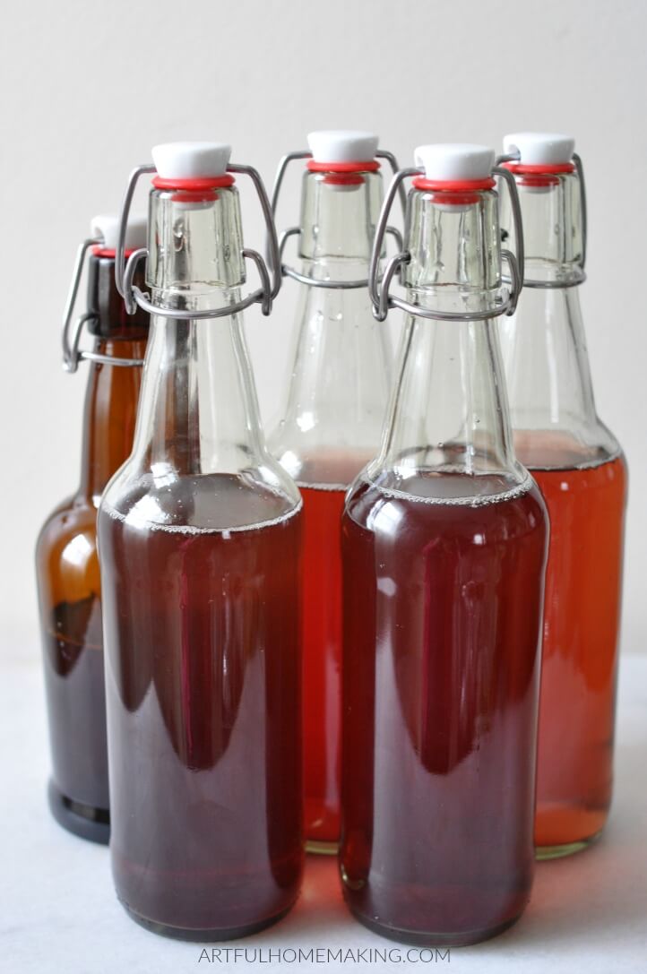 water kefir soda flip top bottles