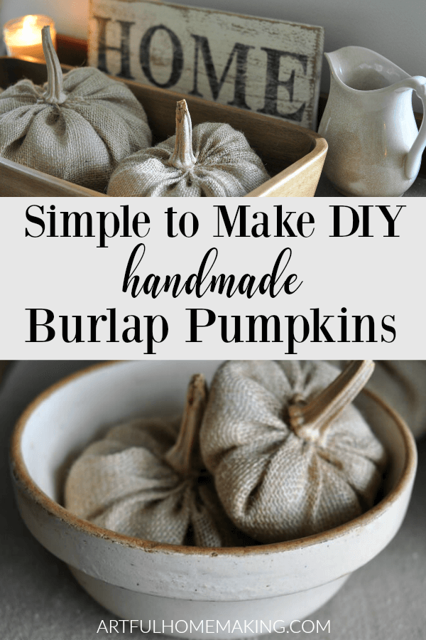 How to Make Burlap Pumpkins Rustic Fall Decor