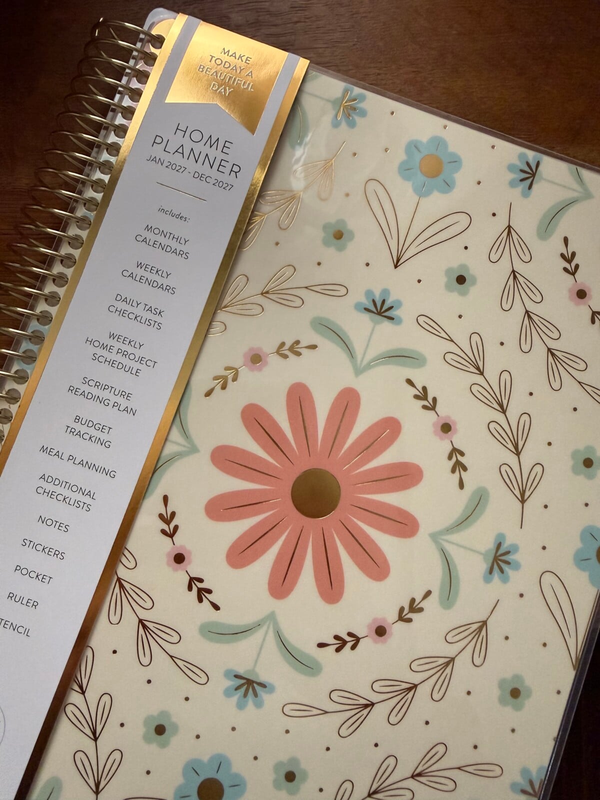 Passionate penny pincher home planner on a table.