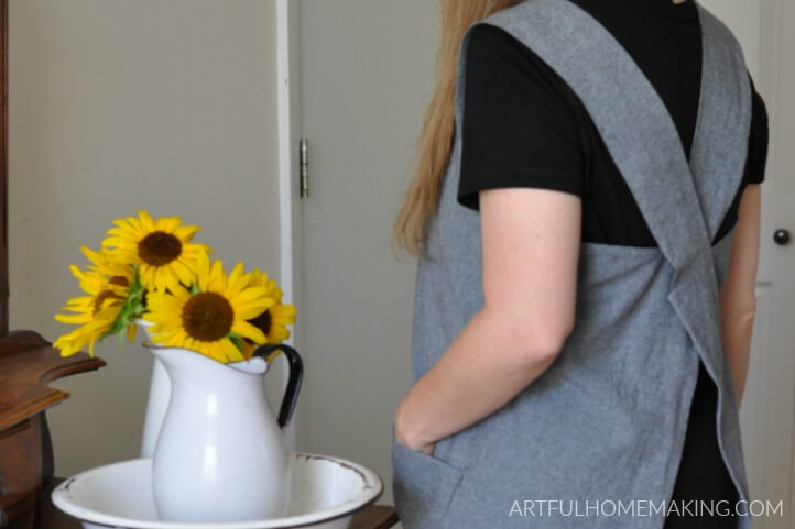 Japanese Linen Pinafore Apron Pattern Tutorial