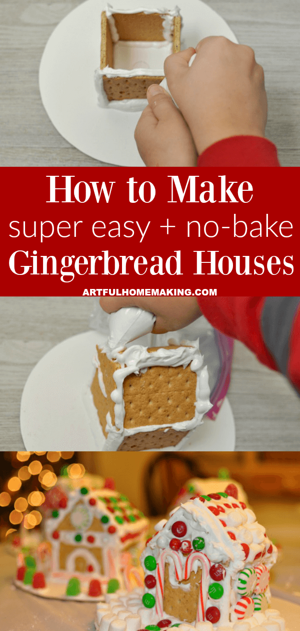 Easy No-Bake Gingerbread Houses