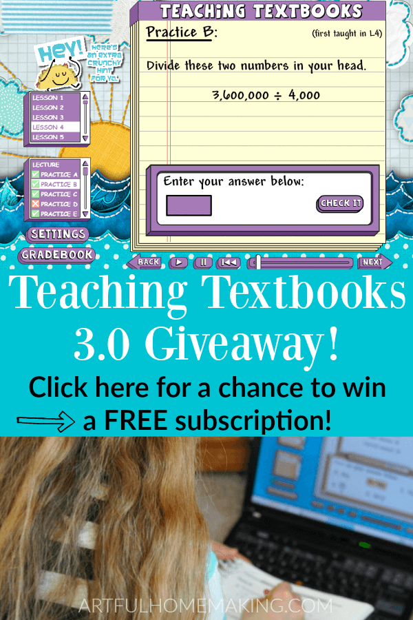 Best Homeschool Math Teaching Textbooks Giveaway