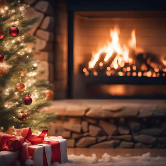 Christmas fireplace