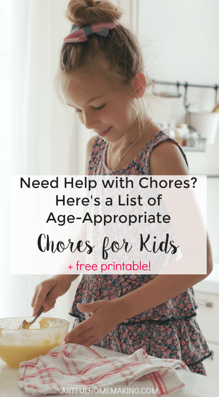 This list is so helpful for deciding which chores to assign!