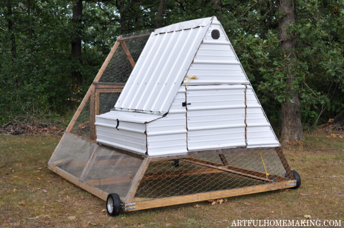 backyard chicken coop tractor