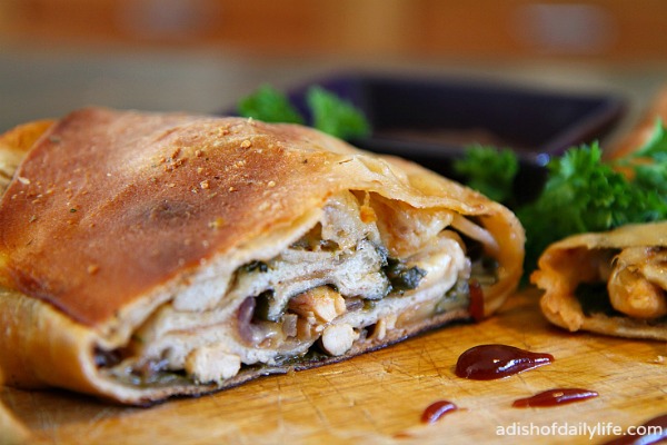 barbeque chicken stromboli