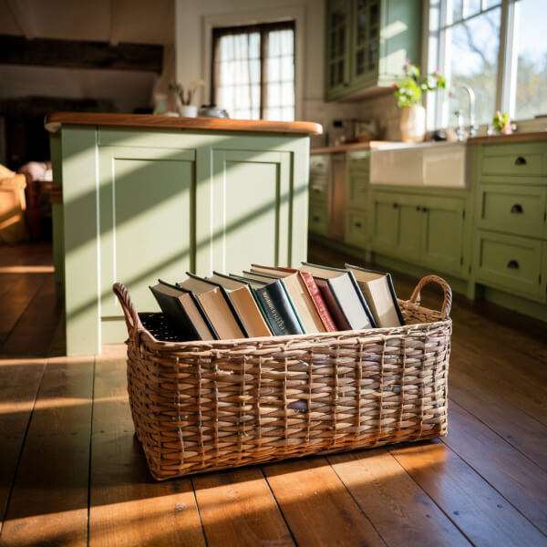 basket of homemaking books