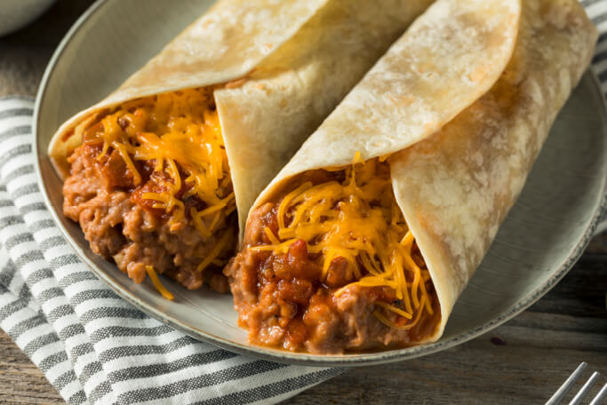 bean and cheese burritos