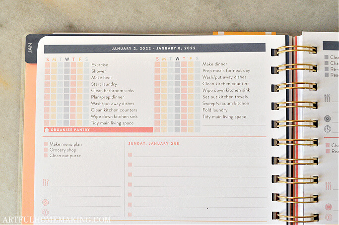 home planner weekly checklists