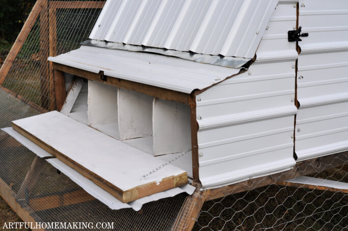 painted nesting boxes