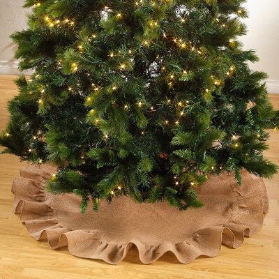 farmhouse style christmas tree skirt