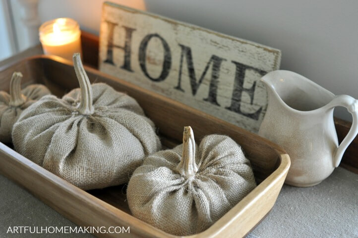 how to make burlap pumpkins