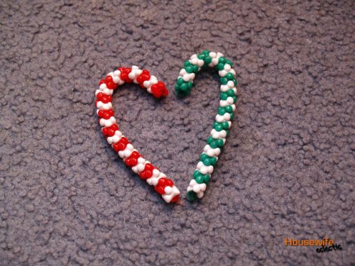 candy cane bead christmas ornament