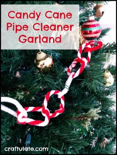 candy cane pipe cleaner garland