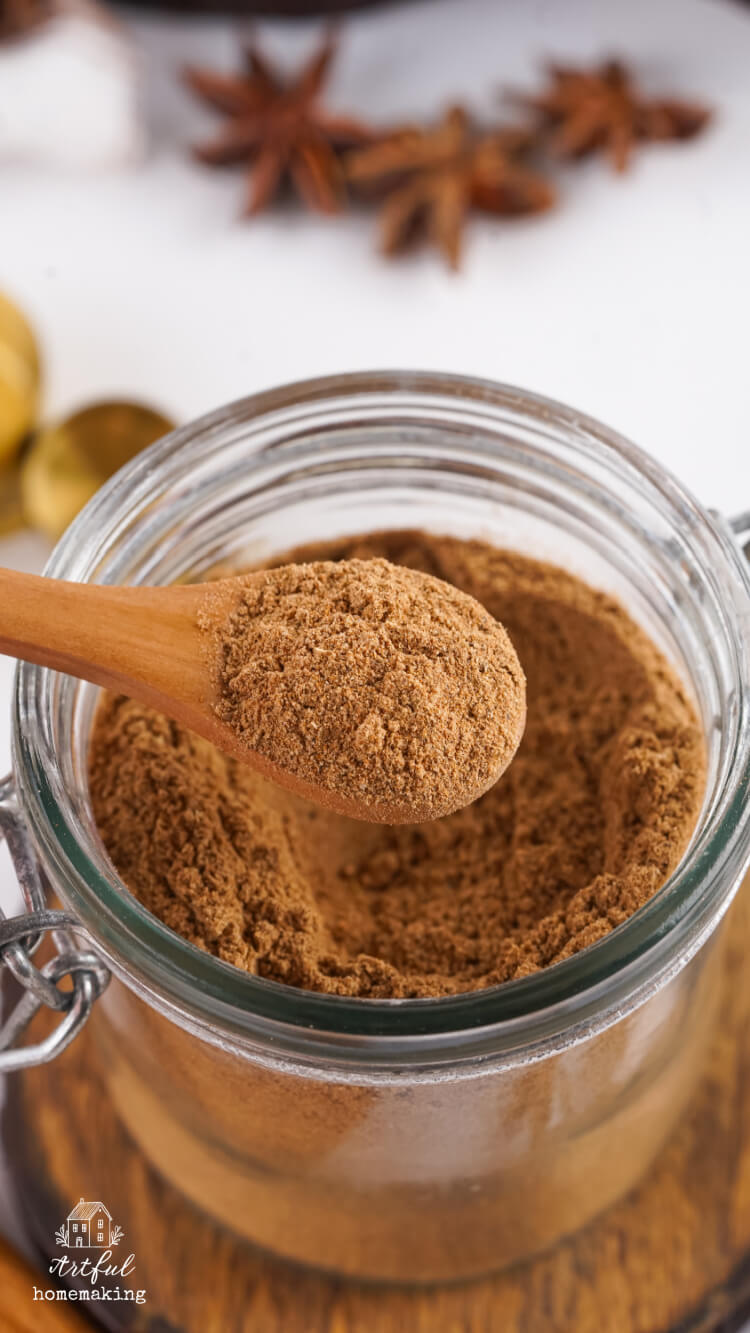 a wooden spoonful of chair spice mix