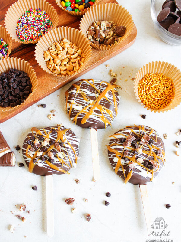 chocolate covered apple slices