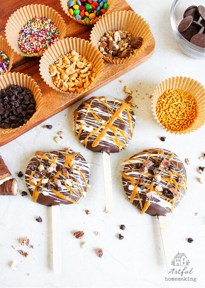 chocolate covered apple slices