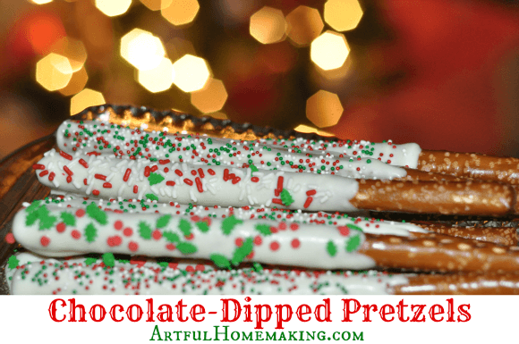 chocolate dipped pretzels