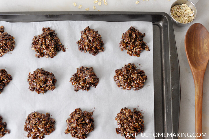 chocolate no-bake cookies with honey