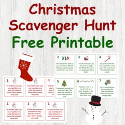 Christmas scavenger hunt printable