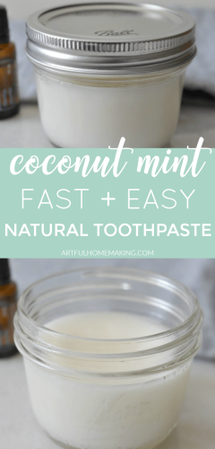 Homemade Coconut Mint Toothpaste