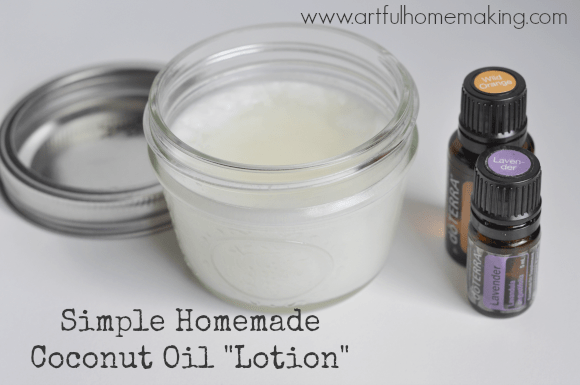 Simple Homemade Coconut Oil Lotion