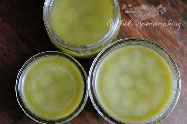 finished jars of comfrey salve