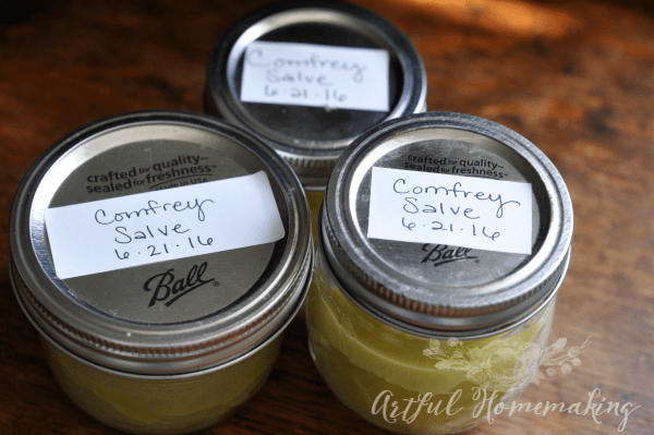 comfrey salve jar labels