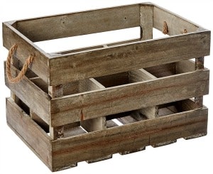 farmhouse crate organization