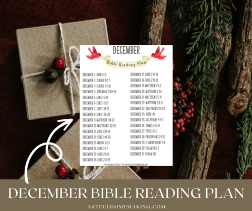 December Bible Reading Plan with Printable