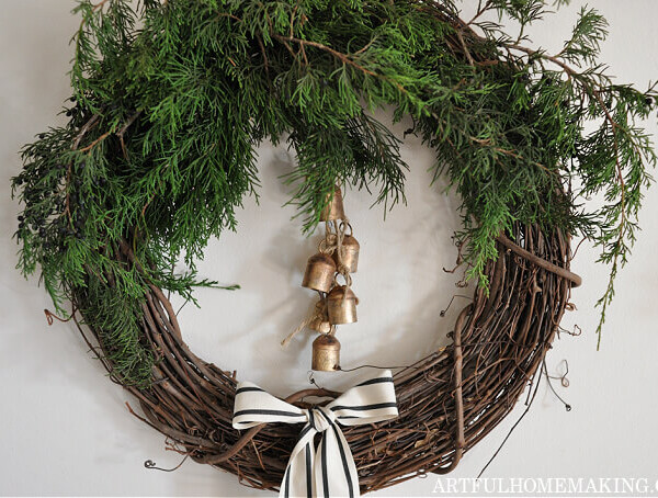 DIY Christmas Wreath with Bells